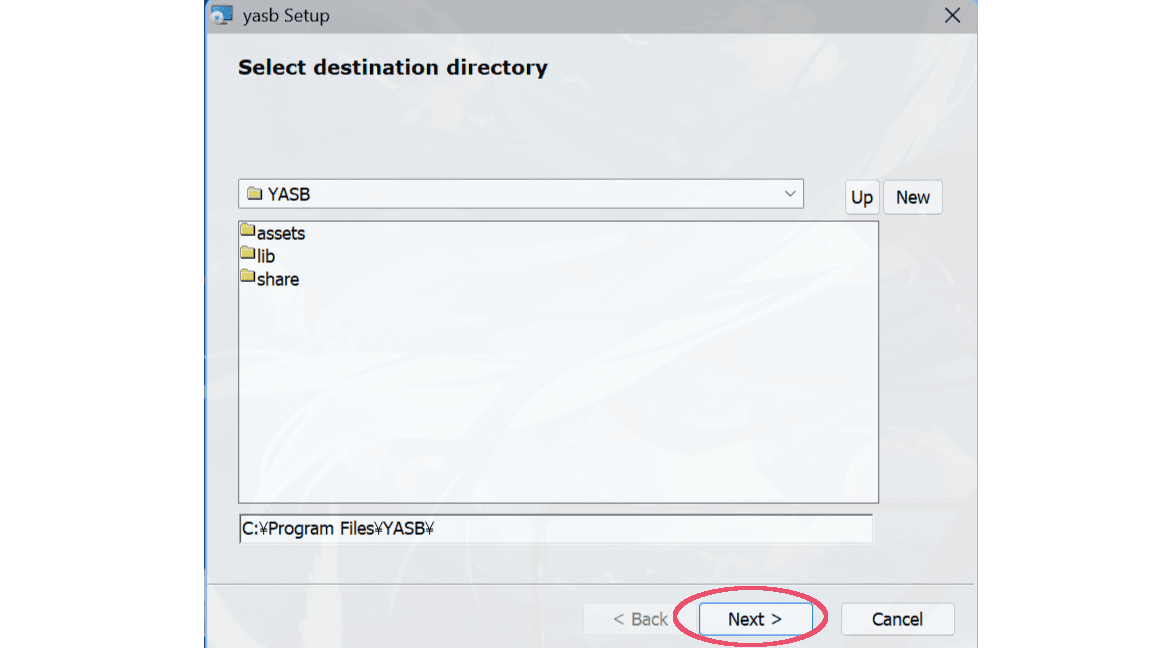 yasbのインストール