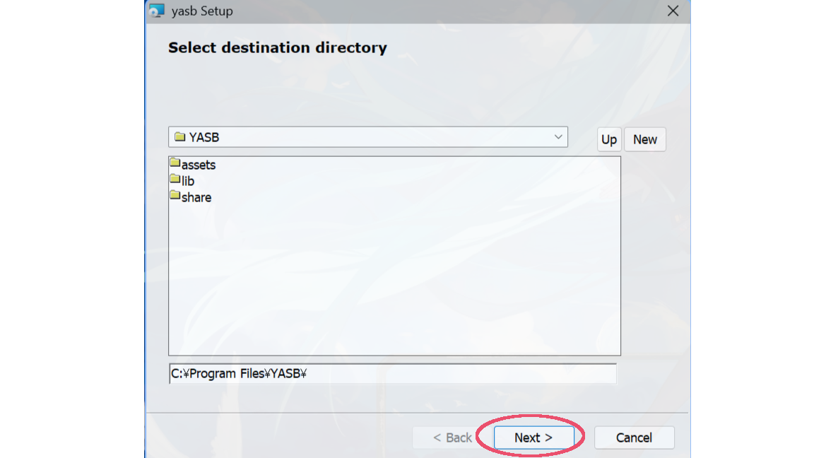 yasbのインストール
